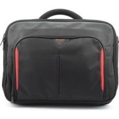 Targus Classic+ 15.6" Laptop Bag - Stylish Black & Red Polyester for Ultimate Protection